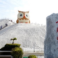 台南景點】七股鹽山觀光園區-2017新風貌巨大貓頭鷹守護神,傳統曬鹽 ...