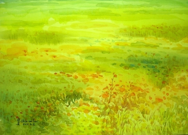 李進安水彩畫回顧展:寄情山水-封面 李進安水彩畫回顧展:寄情山水-封面