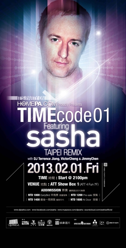 [售票]『TIMEcode01 Feat. Sasha Taipei 站』-封面